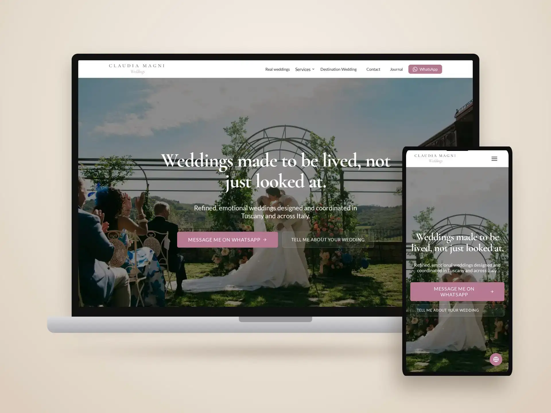 Sito per wedding planner in Toscana