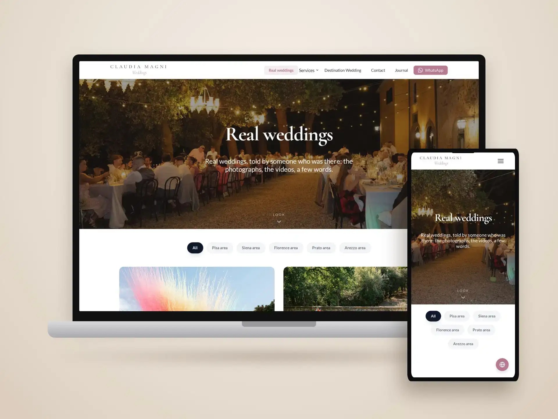 Sito per wedding planner in Toscana