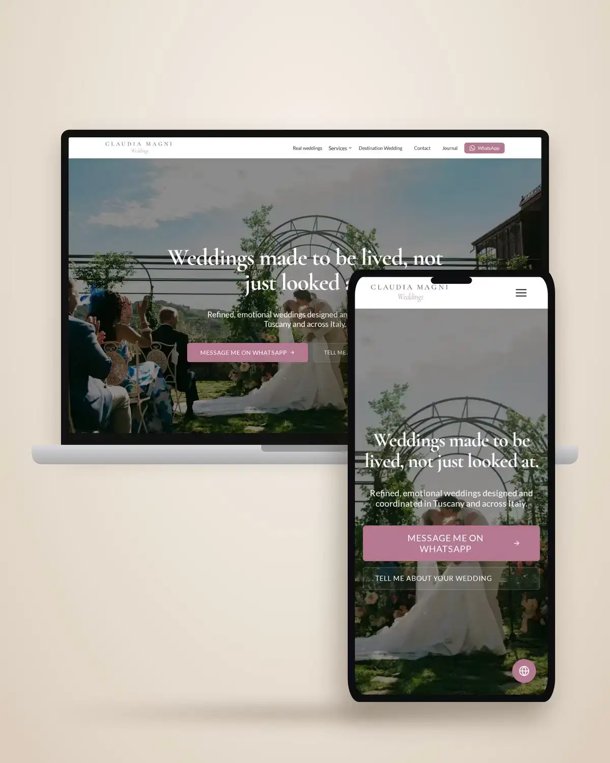 Claudia Magni Weddings · Sito